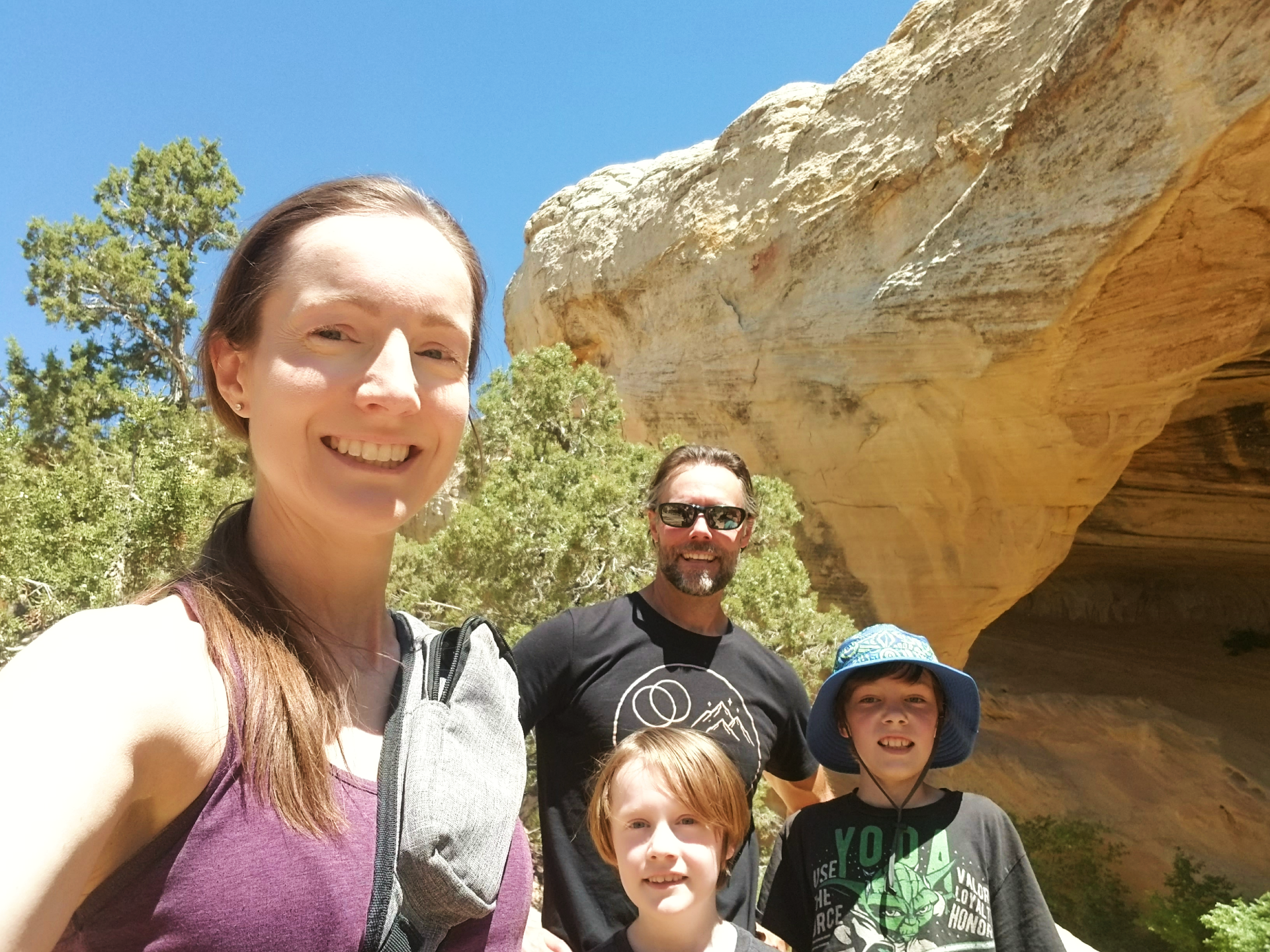 Our family by the arch